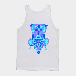 Blue African Mask 6 Tank Top